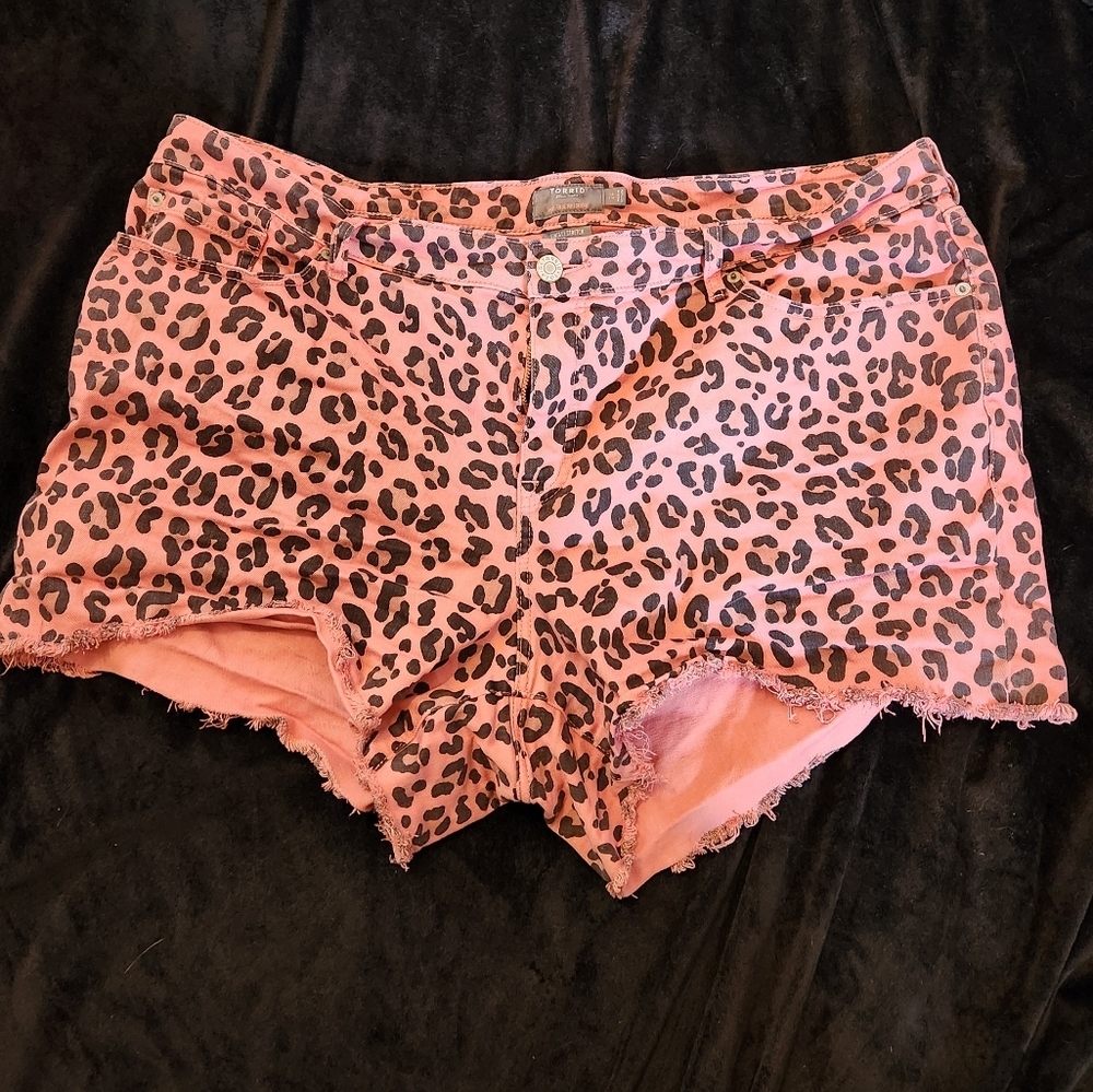 Torrid leopard print short shorts